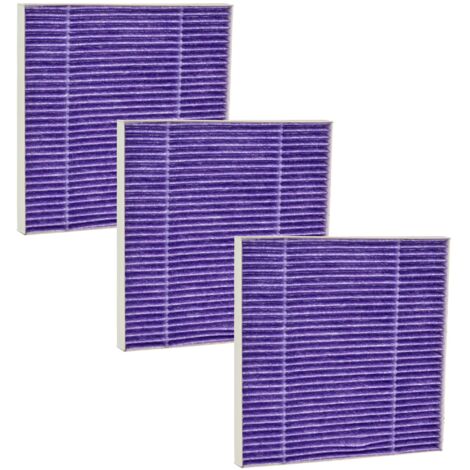 vhbw 3x Staubsaugerfilter kompatibel mit Hitachi CV T 190 A, T 190 Eco Staubsauger - HEPA-Filter Weiß Lila (1/5)