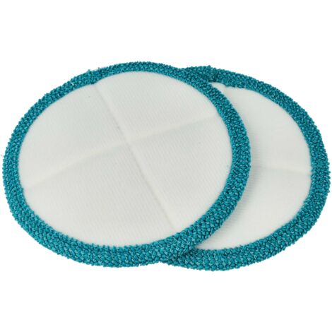 Vhbw 2 Panni In Microfibra Per Scopa A Vapore – Compatibili Con Clean Maxx – Lavabili A 60°C, Blu/Bianco, Alta Assorbenza - 3