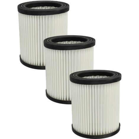 vhbw 3x Staubsaugerfilter kompatibel mit Scheppach ASP15-ES Staubsauger - HEPA-Filter Schwarz Weiß (1/5)