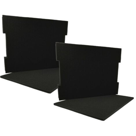 Produktbild von 2er Set Schaumstoffeinlage 40x30x4 Cm – Zuschneidbar Für Werkzeugkoffer, Kamerakoffer, Transportbox – Polyurethan, Schwarz