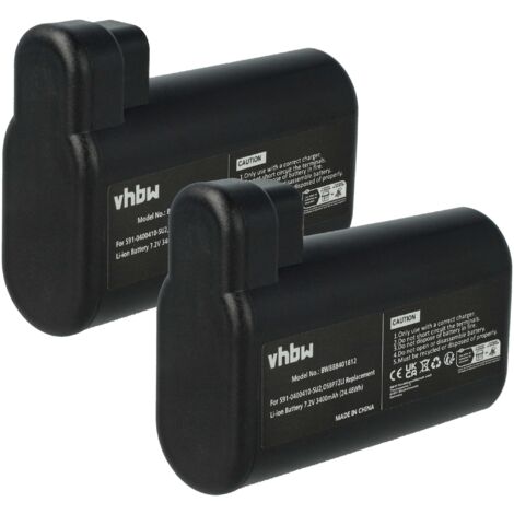 Vhbw 2 Batterie Sostitutive Per Electrolux OSBP72LI25, 2000mAh, 7.2V, Li-Ion, Per Robot Aspirapolvere E Pulitori Domestici