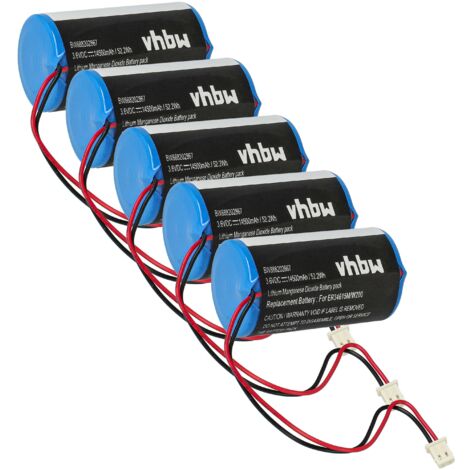 vhbw 5x Batterie Ersatz für Visonic 0-9912-K, ER34615M, ER34615M/W200, 88030498 für Alarmanlage, Alarmsystem (14500 mAh, 3,6 V, Li-SOCl2) (1/5)