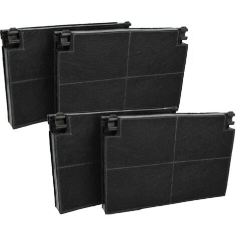 vhbw 4x Aktivkohlefilter Ersatz für Küppersbusch 505427, ZUB551 für Dunstabzugshaube