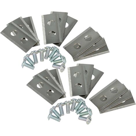 vhbw 18x Ersatz-Messer kompatibel mit Texas Smart G-force SB900, Smart G-force SB1200 Rasenmäher - Ersatzklinge Silber, Stahl (1/5)