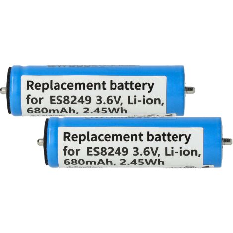 vhbw 2x Akku kompatibel mit Panasonic ES-LV5C, ES-LV56, ES-LV60, ESLV61, ES-LV61, ES-LV61K Rasierer (680 mAh, 3,6 V, Li-Ion) (1/5)