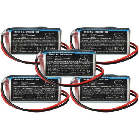 vhbw 5x Batterie kompatibel mit Verisure Roykvarsler, Sirene, Voice, Voiceq Alarmanlage, Alarmsystem (1350 mAh, 3 V, Li-MnO2) (1/5)
