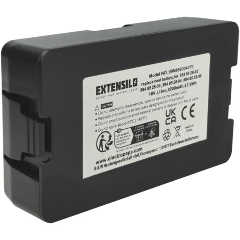 EXTENSILO Akku Für Yard Force Rasenroboter - 3400mAh 18V Li-Ion Kompatibel Mit 400Ri, 280R