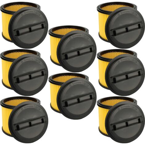 vhbw 8x Faltenfilter Ersatz für Einhell 2342425 für Staubsauger - Patronenfilter, Gelb Schwarz (1/5)