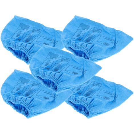 vhbw 5x Textilfilter kompatibel mit Einhell Inox NTS-1400, HPS-1300 Staubsauger, Nass-/Trockensauger - Stoffbeutel, Abwaschbar Blau (1/5)
