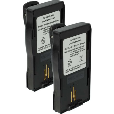 vhbw 2x Akku kompatibel mit Motorola Visar Funkgerät, Walkie Talkie (1800 mAh, 7,5 V, Li-Ion) (1/5)