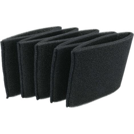 vhbw 5x Staubsaugerfilter Ersatz für EINHELL Accessory 2351132 Filter für Staubsauger - Schaumstofffilter Schwarz (1/5)