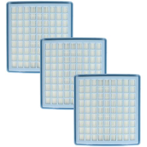vhbw 3x Staubsaugerfilter kompatibel mit Miele SAAJ0, SAAJ1, SAAJ2, S195 Ecoline, SAAD0, SAAD1 Staubsauger - HEPA Abluft-Filter Weiß Hellblau (1/5)