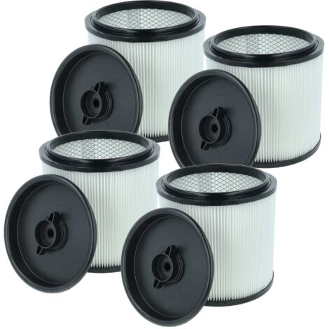 vhbw 4x Faltenfilter kompatibel mit Einhell TE-VC 2238 SACL EX CH, 2340 SACL, 2340 SACL EX ARG Nass- & Trockensauger - Patronenfilter, Schwarz Weiß (1/5)