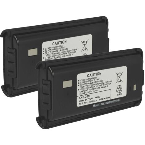 vhbw 2x Akku kompatibel mit Kenwood TK-3202E3, TK-3202E, TK-3202UK, TK-3202, TK-3206M3, TK-3206M Funkgerät, Walkie Talkie (1600 mAh, 7,2 V, NiMH) (1/5)