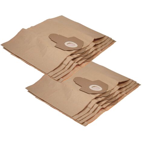 Vhbw 10x Staubbeutel Für Cleancraft FlexCAT 104 – Papier/Pappe, 22x19 Cm, 4 L, Braun, Ersatz Für 7013353