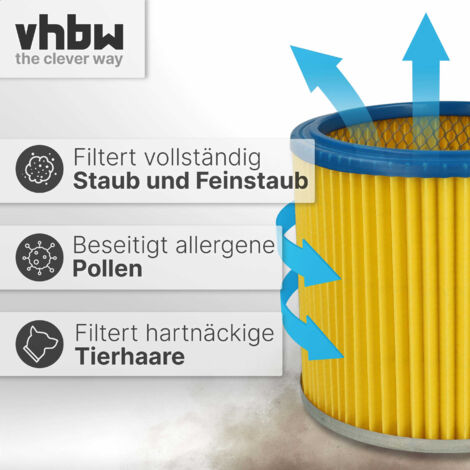 Vhbw 10x Filtro A Pieghe Piatte Compatibile Con Metabo ASA9001, AS 8000 - Foto 14