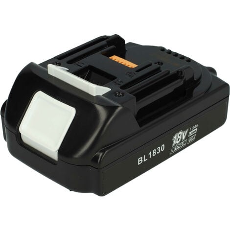 vhbw Akku kompatibel mit Makita DTD146ZJ, DTD147, DTD146, DST221RTJ, DST221ZJ, DTD146RFJ Elektrowerkzeug (1500 mAh, Li-Ion, 18 V)