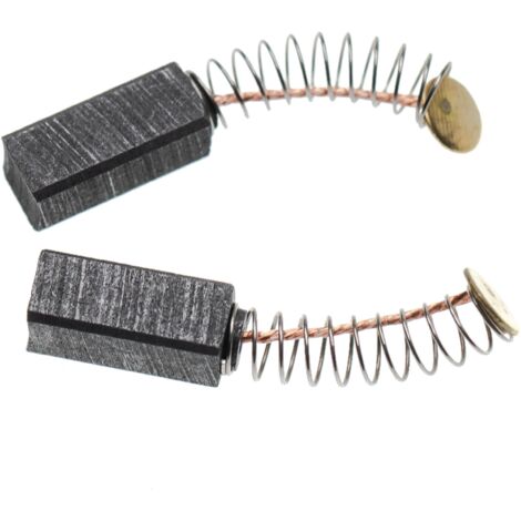vhbw 2x Kohlebürste 14 x 6 x 6 mm kompatibel mit Metabo STE350, B350, 220-225, ST450, ST350, SBE480R+L, SB480 Elektrowerkzeug + Feder