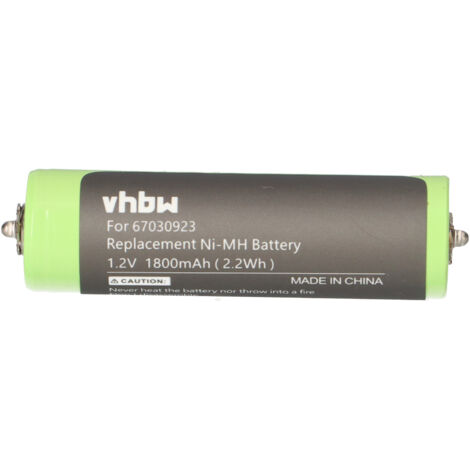 vhbw Akku kompatibel mit Braun 150, 195s, 3000, 3000BT, 300BT, 3010BT, 3010s, 3020 Rasierer Haarschneider (1800mAh, 1,2V, NiMH) (1/5)
