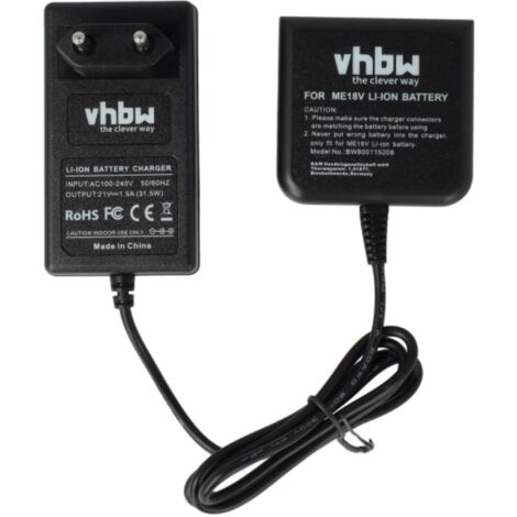 vhbw Ladegerät kompatibel mit Cordless Alliance System 18V Akkus Werkzeug Li-Ion-Akkus, 21V