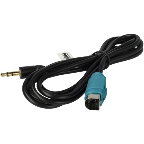 vhbw AUX Audio Adapter Kabel KFZ Radio (120 cm) kompatibel mit Alpine CDE-9872R/RM, CDE-9870R/RM, CDE-9871R/RR, CDE-9873RB Auto, Autoradio (1/5)
