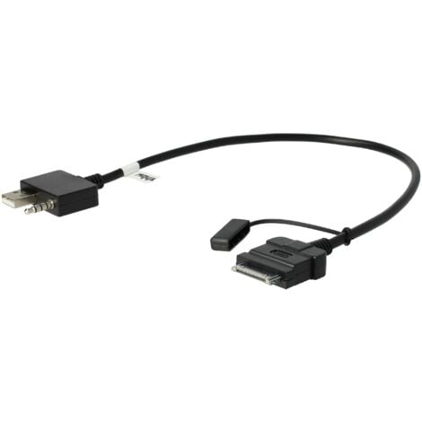 vhbw AUX Line In Adapter Kabel KFZ Radio kompatibel mit Apple iPhone  Modelle mit dem 30-poligen Anschluss Auto, Fahrzeug - USB