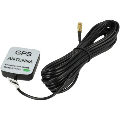 Vhbw Antenna GPS Compatibile Con Trimble CrossCheck 1900, GPRS, CDPD Navigatore Con Connettore SMA - Base Magnetica, 5 M, Nero
