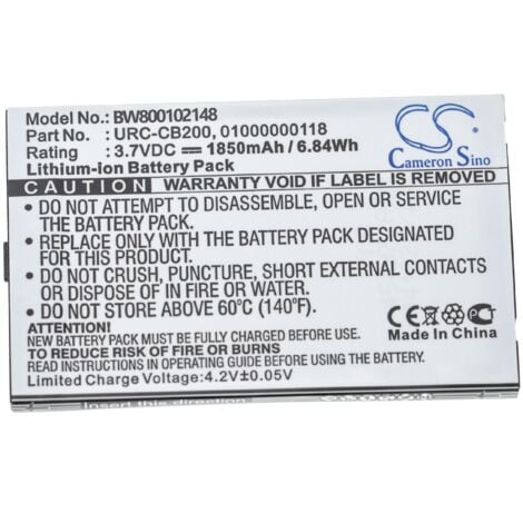 vhbw Akku kompatibel mit Sonos Controller CB200, CR200, 200 Fernbedienung Remote Control (2000mAh, 3,7V, Li-Ion)
