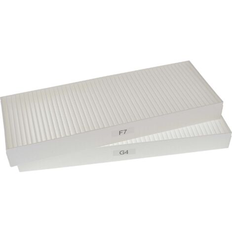 Vhbw Filterset Compatibel Met Zehnder ComfoAir 70 Luchtbehandelingskast Luchtfilter G4 F7 4 Stuks 19 X 10 X 3 Cm Wit