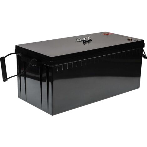 vhbw Akku Bordbatterie für Wohnwagen, Boot, Camping, Wohnmobil (200Ah, 12,8V, LiFePO4)