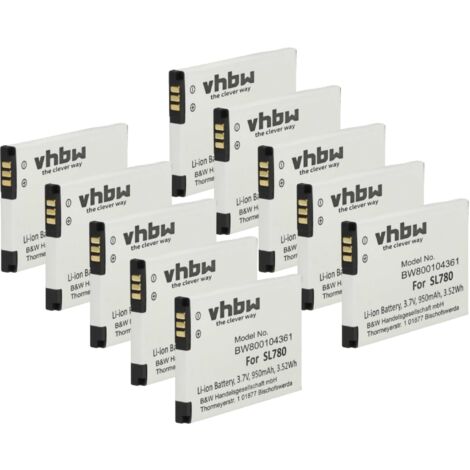 Batterie De Rechange Pour Téléphone Siemens Gigaset SL610H Pro, SL780, SL785, Etc. | 700mAh, 3.7V Li-ion | Vhbw