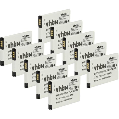 Vhbw Batteria Per Telefono Siemens Gigaset SL450A Go, SL450H – 800mAh, 3,7V, Li-Ion