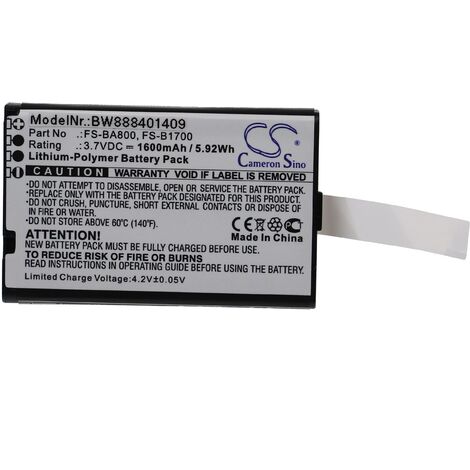 vhbw Akku kompatibel mit Flysky FA605, FS-GT2B, FS-GT3B, FS-GT3C, FS-i10 Modellbau (1.600mAh, 3,7V, Li-Polymer) (1/2)