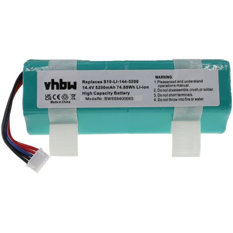 EXTENSILO batteria sostituisce 360 D080-4S2P per home cleaner (6800mAh