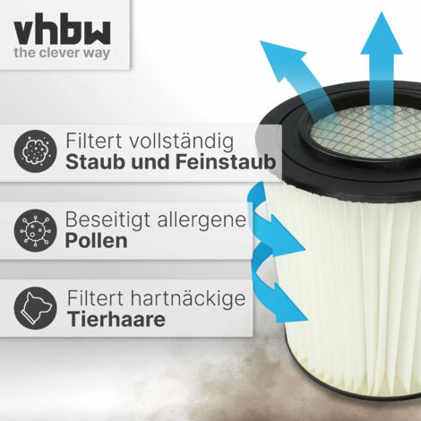 Fc650 vhbw Faltenfilter kompatibel mit VacuFlo FC300, FC520, FC530, FC550 ...