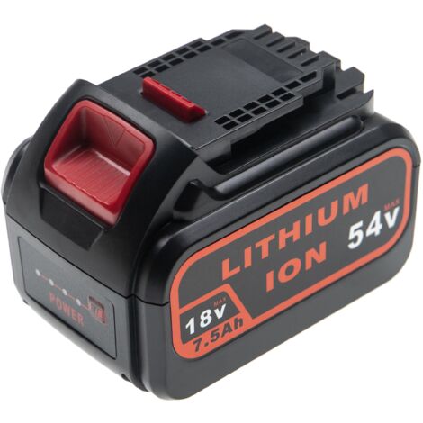 vhbw Akku kompatibel mit DeWalt CL3.C18S, DCD740, DCD740B, DCD771, DCD776 Elektrowerkzeug (7500 mAh, Li-Ion, 18 V / 54 V) (1/3)