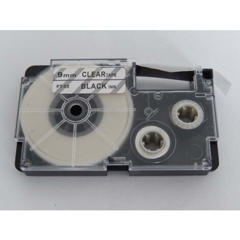 10x  Label Tape 12mm SCHWARZ-WEIß für CASIO KL-8100 KL-8200 
