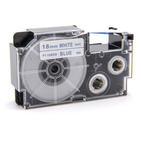original vhbw® Schriftband Kassette schwarz >weiss 18mm für Casio KL-G2 KL-HD1 