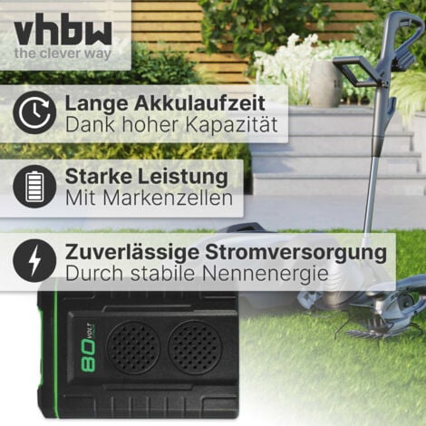 EXTENSILO 1x Akku kompatibel mit Greenworks 46 cm SP 80V GD80LM46SP, 51 cm SP 80V GD80LM51SP, 80V GD80BCB, 80V GD80BL (2500mAh, 80V, Li-Ion)