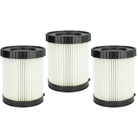 vhbw 3x Faltenfilter kompatibel mit Bosch GAS 18V-10 L Staubsauger - Patronenfilter, Weiß (1/5)