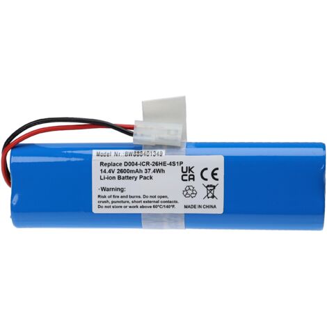 vhbw Akku Ersatz für Xiaomi H18650CH-4S1P für Staubsauger (2600mAh, 14