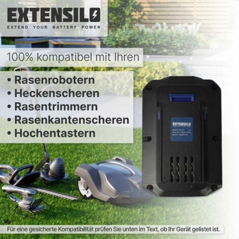 EXTENSILO Akku Ersatz für Lux Tools 36LB2600, 1787233 für Rasenmäher
