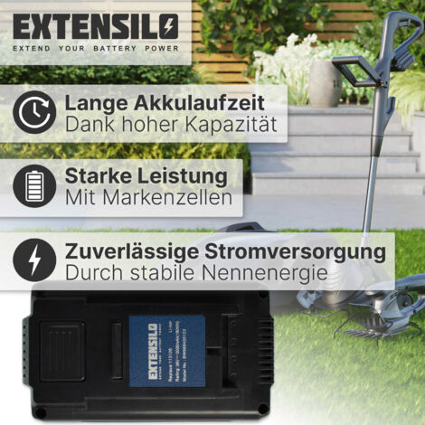 EXTENSILO Akku Ersatz für ALKO EnergyFlex (113280) 7, EnergyFlex B 200
