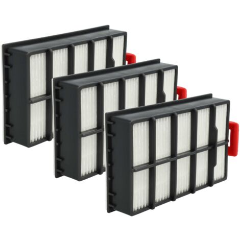 vhbw 3x Staubsaugerfilter kompatibel mit Siemens VSX 6XTRM/02 X 6.0 Extreme Power, 6XTRM/01 X 6.0 Extreme Power Staubsauger - HEPA-Filter Schwarz Weiß