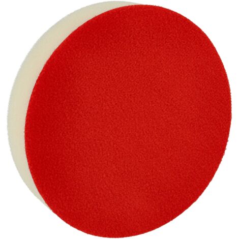 vhbw Polierschwamm Ersatz für Bosch 2608613005 für Exzenter- & Schwingschleifer - 13 cm Arbeitsdurchmesser, 14 g, Rot, Weiß