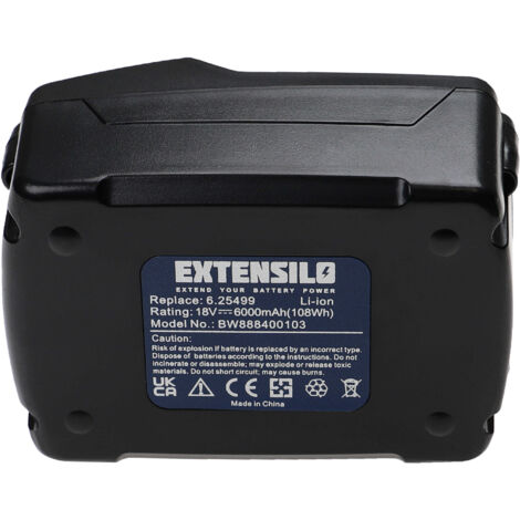 vhbw Battery compatible with Rothenberger RO AG 8000, RO DD60, RO FL180, RO ID400, RO RH4000 tools (2000 mAh Li-Ion 18V