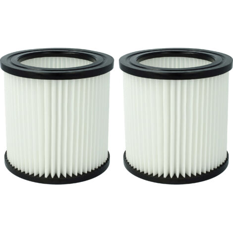 vhbw 2x Filterelement kompatibel mit Nilfisk Buddy II 12, II 12 Car Cleaner Nass-/Trockensauger - Feinstaubfilter, Mikrovlies / Kunststoff / Gummi (1/5)