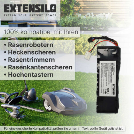 EXTENSILO Akku Ersatz für Robomow MRK6105A für Rasenroboter Rasenmäher