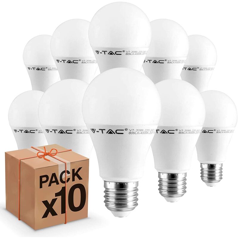 V-TAC SKU:217261 VT-2099  LAMPADINA LED E27 8.5W A60 TERMOPLASTICA 4000K