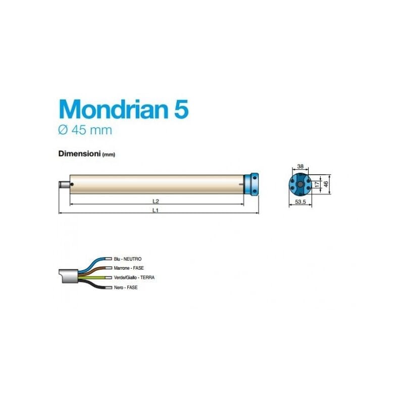 KIT MOTORE PER TAPPARELLA 50NM - 92KG CMC 001UY0064 CAME